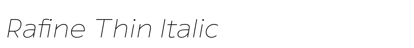 Rafine Thin Italic